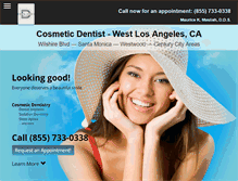 Tablet Screenshot of cosmeticdentistlosangeles.com